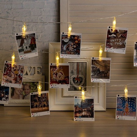 Подарочный набор «Эмпатия»: мёд с орехами, кружка, гирлянда-прищепки, фотокарточки 10 шт.